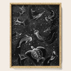 Cosmic Ocean (Black Version) Serving Tray Gallery Image 1