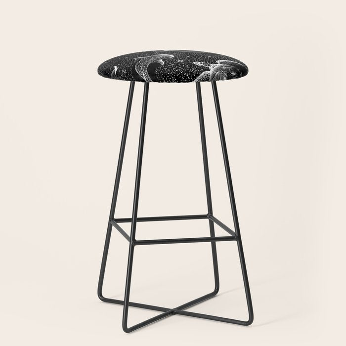 Cosmic Ocean (Black Version) Stool Gallery Image 1