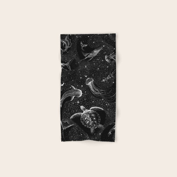 Cosmic Ocean (Black Version) Bath Towel Gallery Image 1