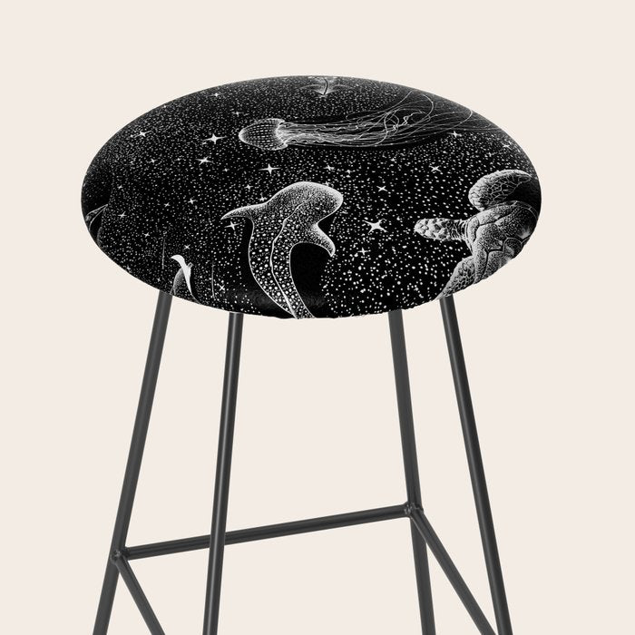 Cosmic Ocean (Black Version) Stool Gallery Image 2