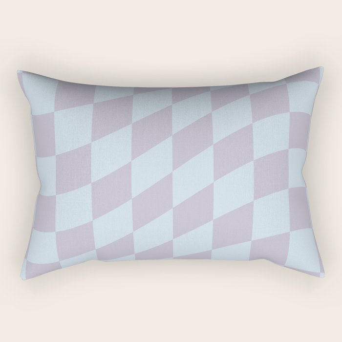 Wavy Soft Sky x Powdered Lavender Rectangular Pillow Gallery Image 1