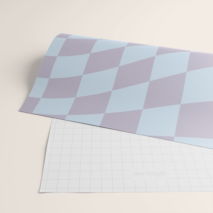Wavy Soft Sky x Powdered Lavender Wrapping Paper Gallery Image 2