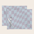 Wavy Soft Sky x Powdered Lavender Placemat Gallery Image 1