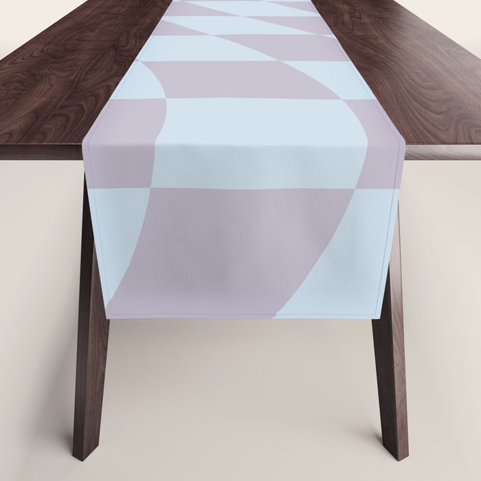 Wavy Soft Sky x Powdered Lavender Table Runner Gallery Image 1