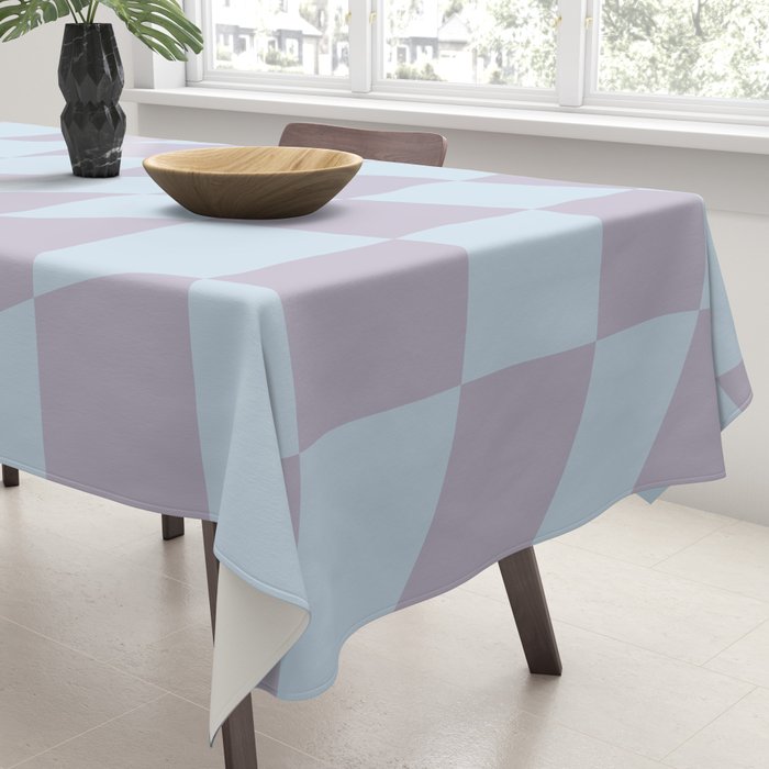 Wavy Soft Sky x Powdered Lavender Tablecloth Gallery Image 3