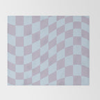 Wavy Soft Sky x Powdered Lavender Throw Blanket Gallery Image 2