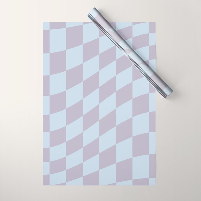 Wavy Soft Sky x Powdered Lavender Wrapping Paper Gallery Image 1