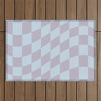 Wavy Soft Sky x Powdered Lavender Outdoor Rug Gallery Image 1