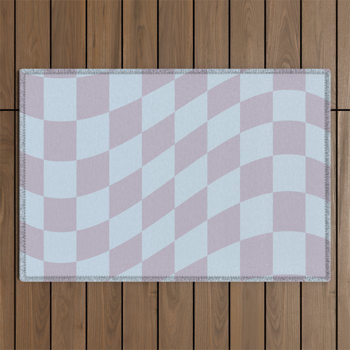 Wavy Soft Sky x Powdered Lavender Outdoor Rug Gallery Image 1