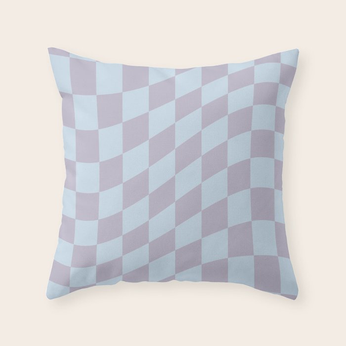 Wavy Soft Sky x Powdered Lavender Throw Pillow Gallery Image 6