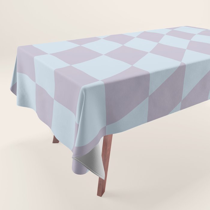Wavy Soft Sky x Powdered Lavender Tablecloth Gallery Image 1