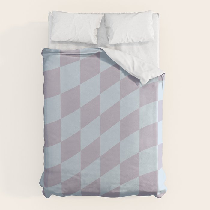 Wavy Soft Sky x Powdered Lavender Duvet Cover Gallery Image 1