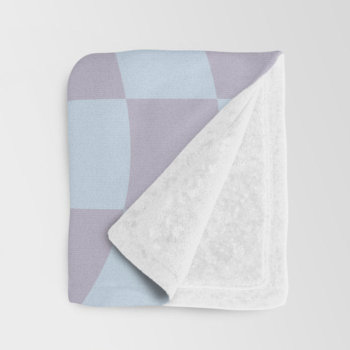 Wavy Soft Sky x Powdered Lavender Throw Blanket Gallery Image 3