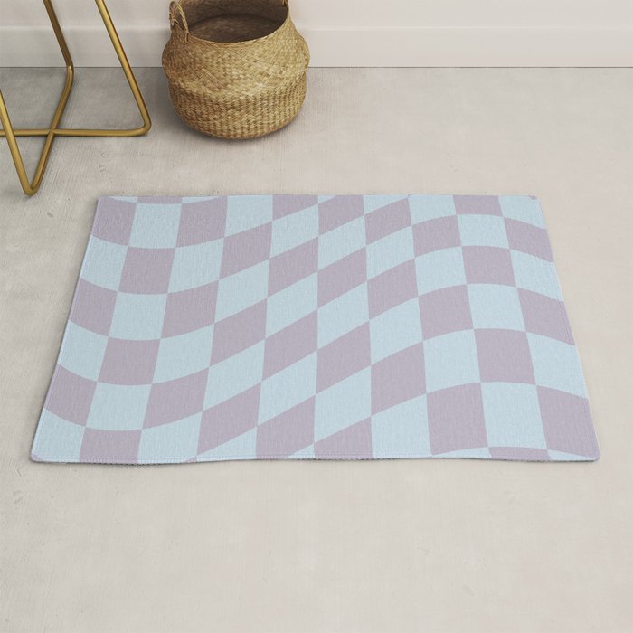 Wavy Soft Sky x Powdered Lavender Rug Gallery Image 1