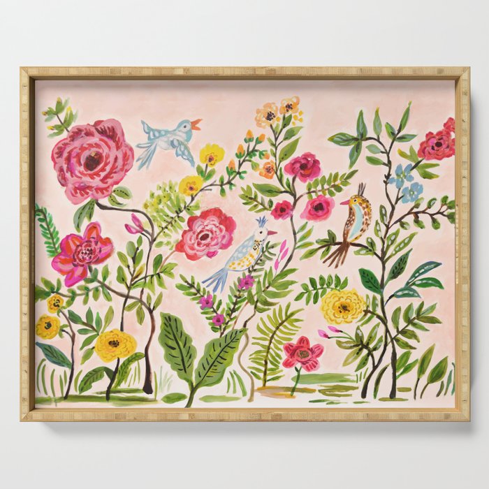 Pink Garden Dream Serving Tray Gallery Image 1