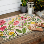 Pink Garden Dream Outdoor Rug Gallery Image 2