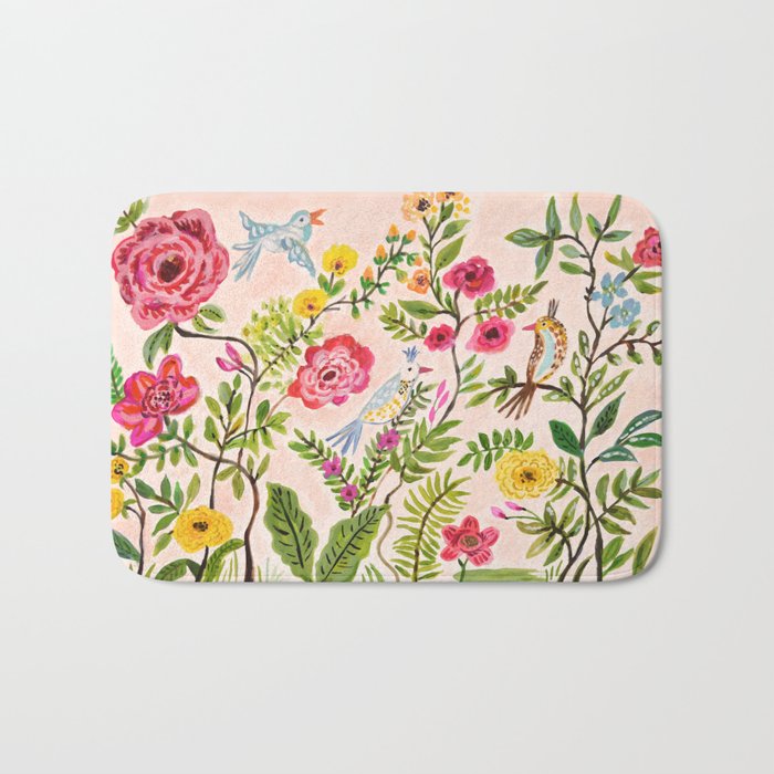 Pink Garden Dream Bath Mat Gallery Image 1