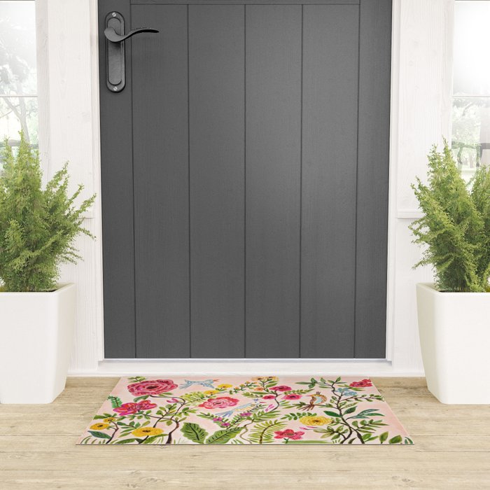 Pink Garden Dream Welcome Mat Gallery Image 3
