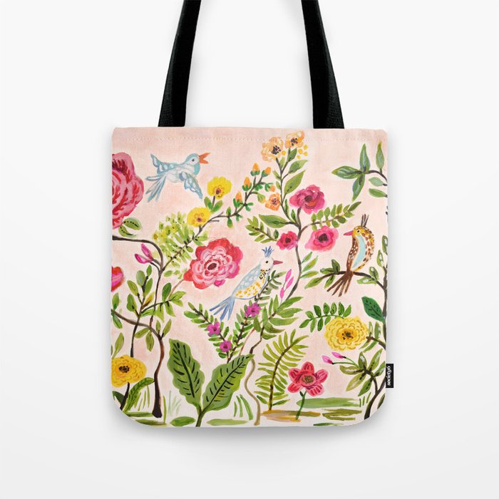 Pink Garden Dream Tote Bag Gallery Image 1