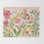 Pink Garden Dream Throw Blanket Gallery Image 2