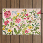 Pink Garden Dream Outdoor Rug Gallery Image 1