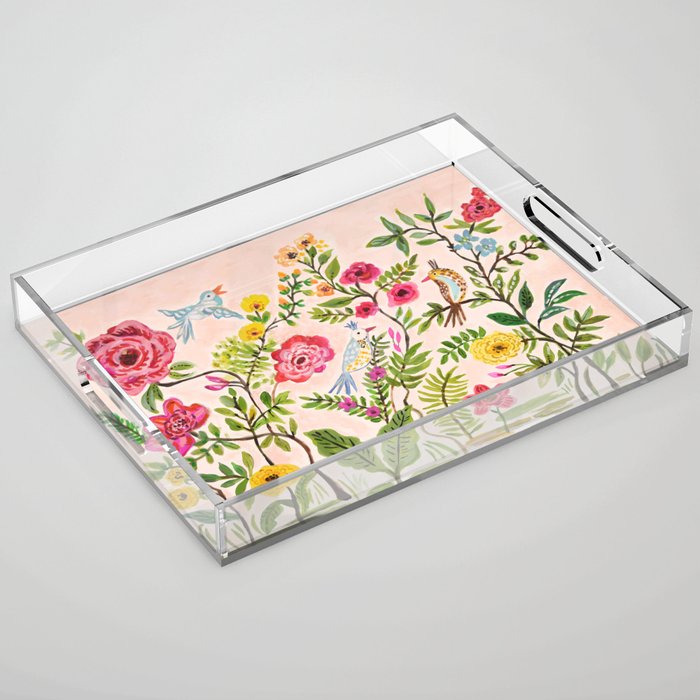 Pink Garden Dream Acrylic Tray Gallery Image 1