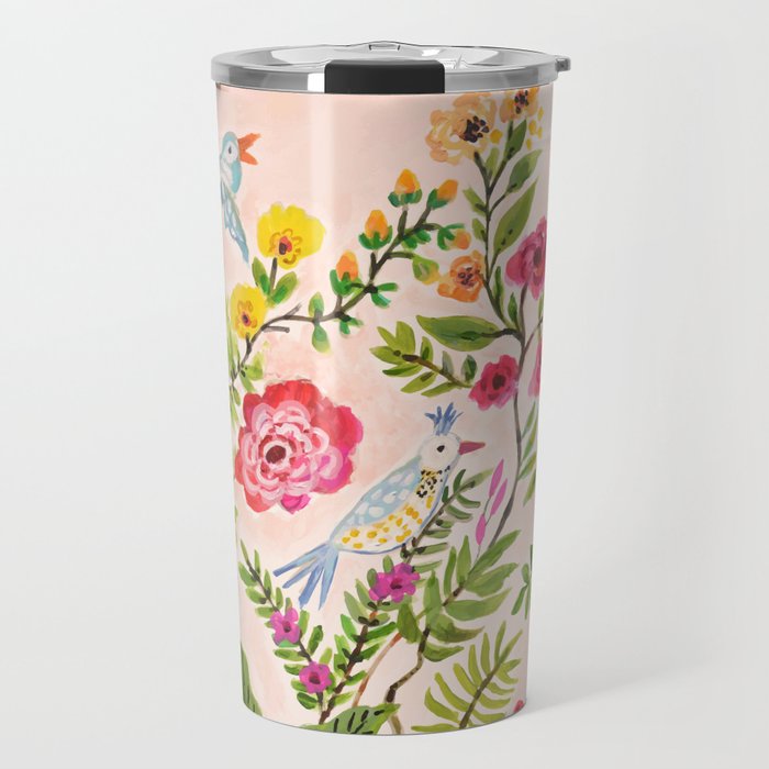 Pink Garden Dream Travel Mug Gallery Image 1