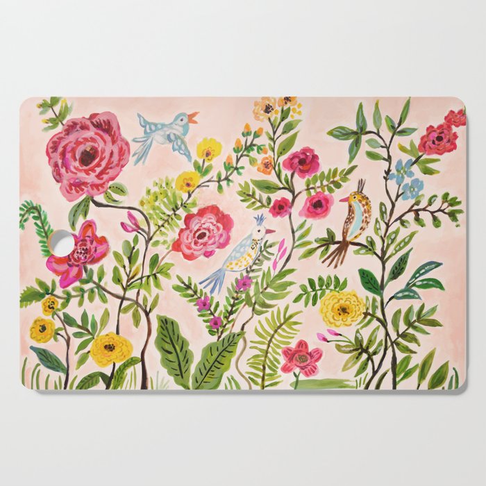 Pink Garden Dream Cutting Board Gallery Image 1
