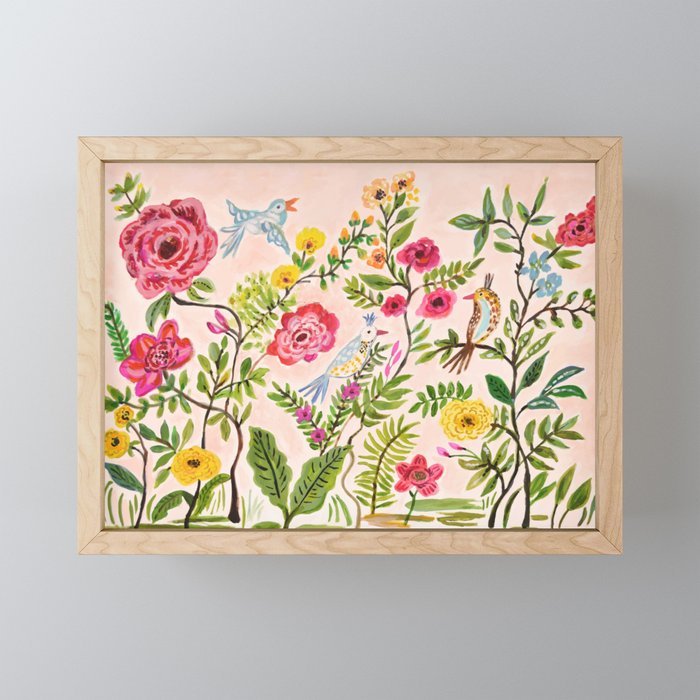 Pink Garden Dream Mini Art Print Gallery Image 1