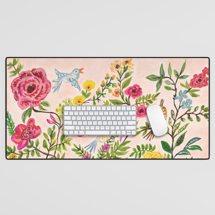 Pink Garden Dream Desk Mat Gallery Image 1