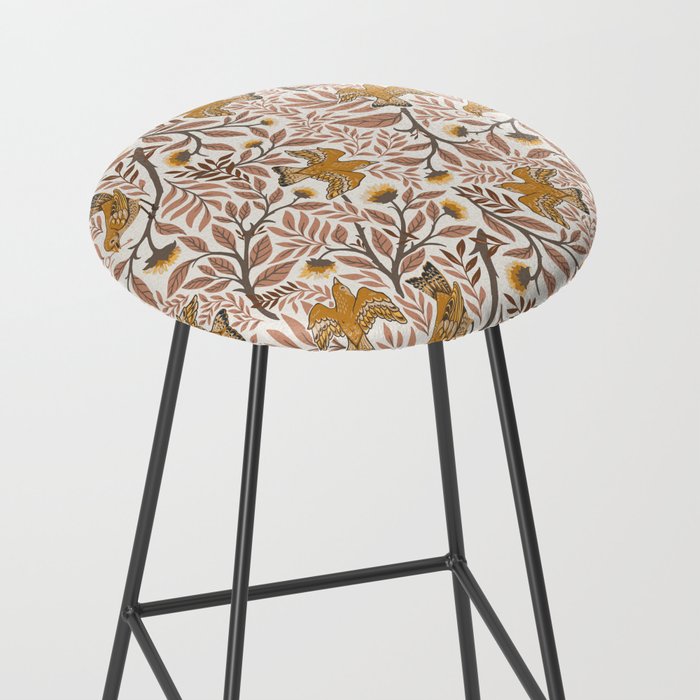 Secret Garden Birds - Neutral  Stool Gallery Image 2
