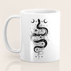 Serpent Spell -Black and White Coffee Mug Gallery Image 3
