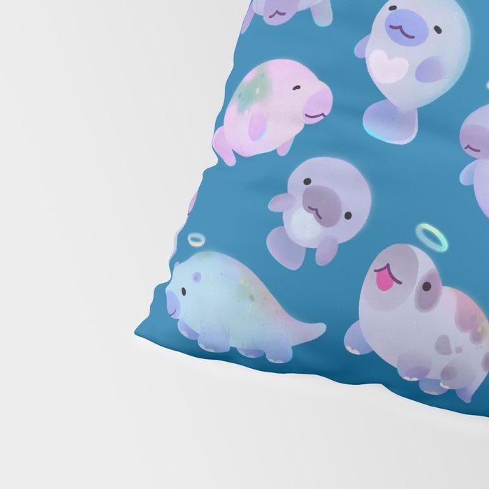 Sea cow (Sirenians) Pillow Sham Gallery Image 4