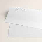 Minimal Line Art Woman with Hands on Face Wrapping Paper Gallery Image 2
