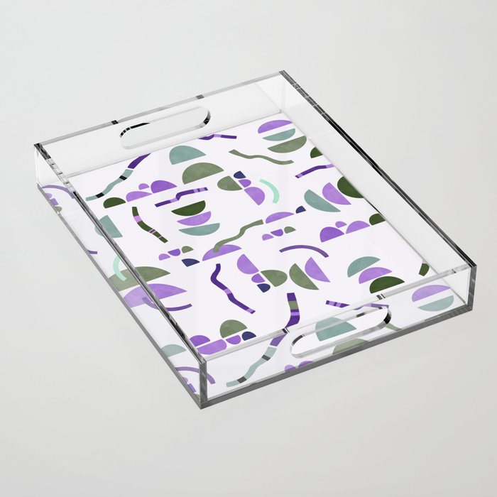 Modern simple shapes pattern LG Acrylic Tray Gallery Image 1