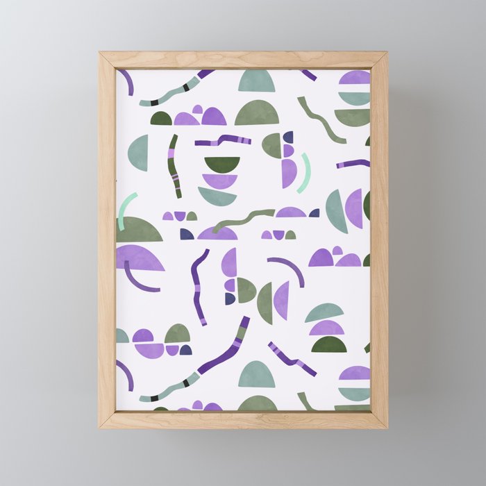 Modern simple shapes pattern LG Mini Art Print Gallery Image 1