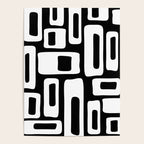 Black and White Mid Century Modern Abstract Pattern 335 Poster Gallery Image 4