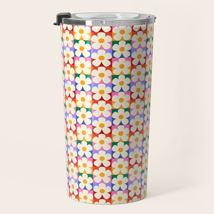 Mod Daisies  Travel Mug Gallery Image 3