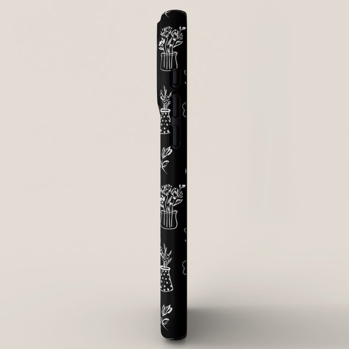 Wildflowers and vases in dark background iPhone Case Gallery Image 2