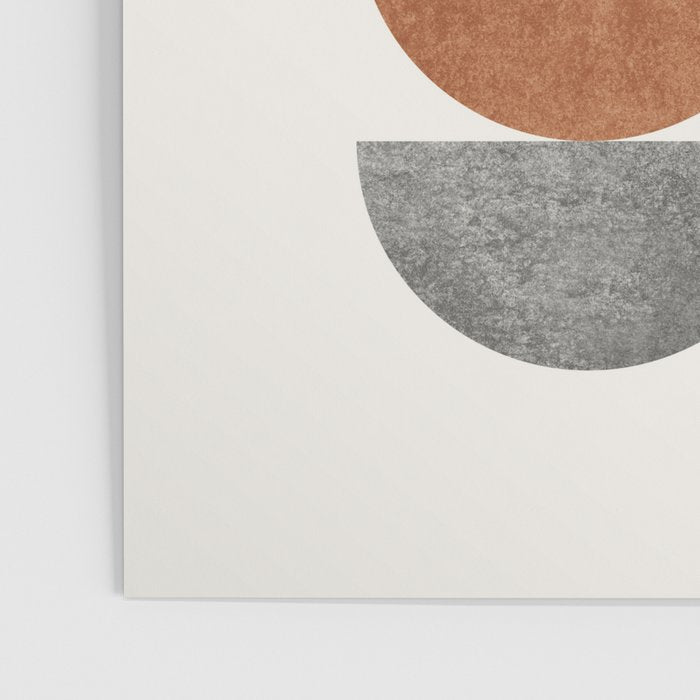 Pink brown retro scandinavian pattern Poster Gallery Image 3