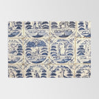 Dutch Delft Blue Tiles Rug Gallery Image 2
