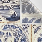 Dutch Delft Blue Tiles Wall Tapestry Gallery Image 3