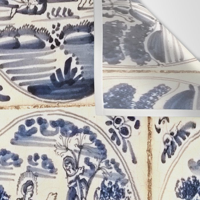 Dutch Delft Blue Tiles Wall Tapestry Gallery Image 3