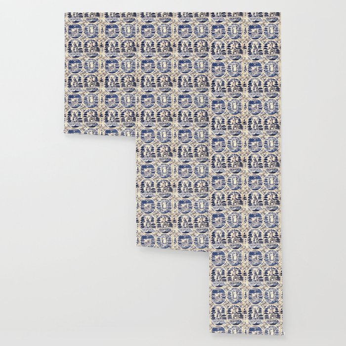 Dutch Delft Blue Tiles Wallpaper Gallery Image 3