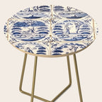 Dutch Delft Blue Tiles Side Table Gallery Image 2