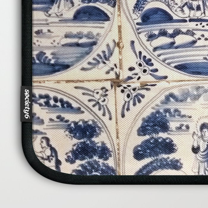 Dutch Delft Blue Tiles Laptop Sleeve Gallery Image 3