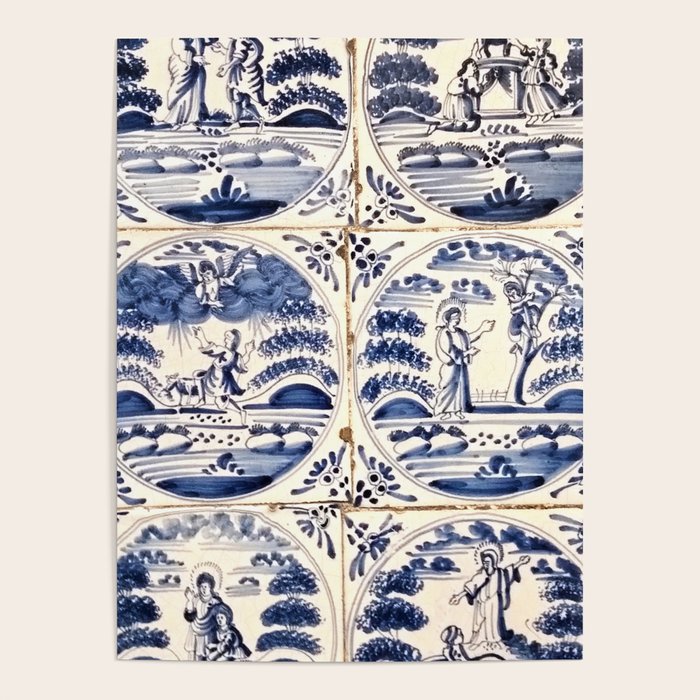 Dutch Delft Blue Tiles Poster Gallery Image 4