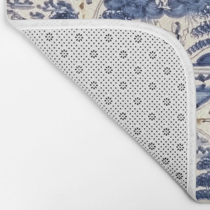 Dutch Delft Blue Tiles Bath Mat Gallery Image 2