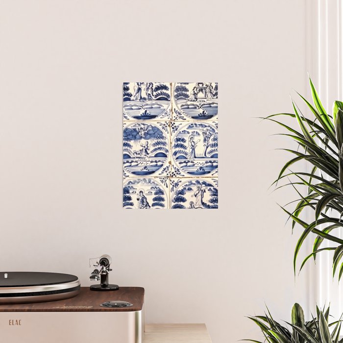 Dutch Delft Blue Tiles Poster Gallery Image 2