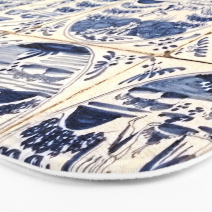 Dutch Delft Blue Tiles Bath Mat Gallery Image 3
